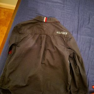 Little boy Tommy Hilfiger long sleeve button down shirt